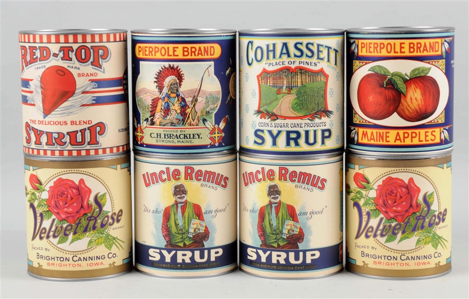 LOT OF 8: UNCLE REMUS & VELVET ROSE CANS.