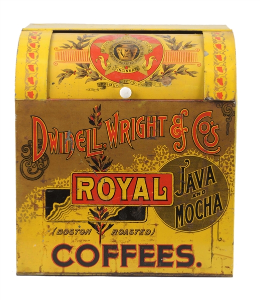 DWINELL, WRIGHT & CO. ROYAL COFFEE ADVERTISING BIN.