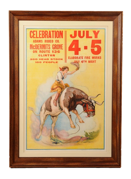 MCDERMITS GROVE ADAMS RODEO POSTER.