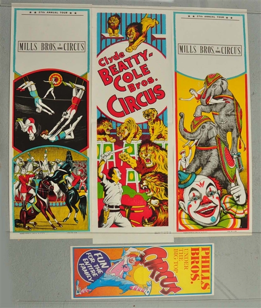 LOT OF 4: CIRCUS POSTERS.