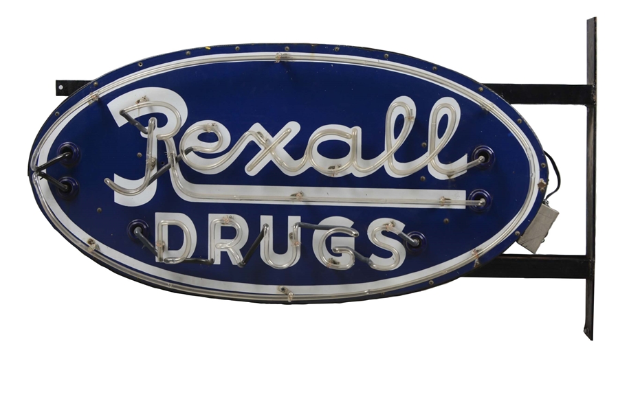REXALL DRUGS PORCELAIN NEON SIGN