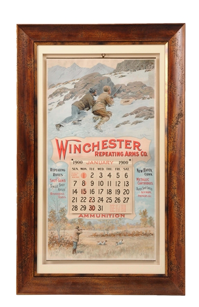 1900 WINCHESTER REPEATING ARMS ADVERTISING CALENDAR.