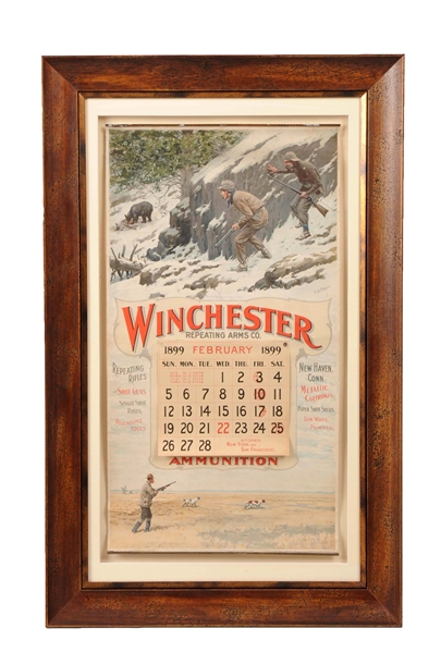 1899 WINCHESTER REPEATING ARMS ADVERTISING CALENDAR.