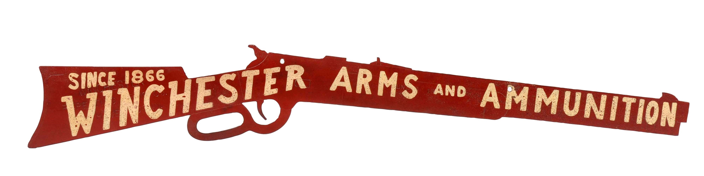 WINCHESTER ARMS & AMMUNITION METAL TRADE SIGN.