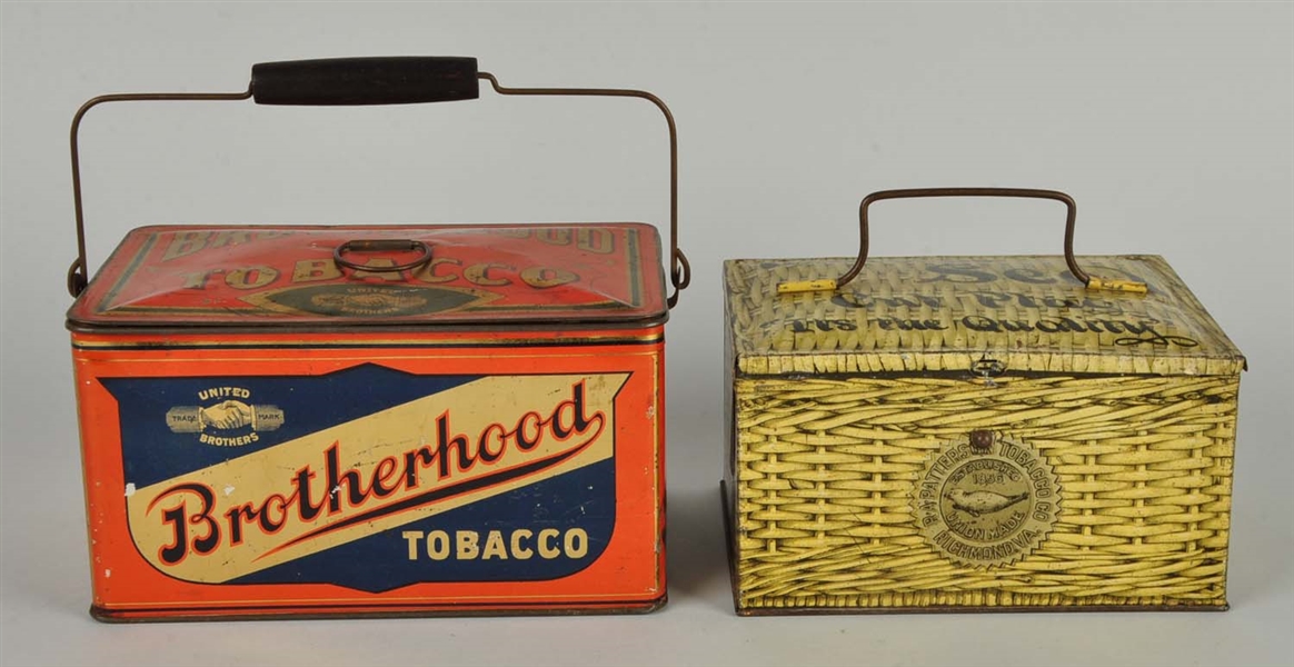 LOT OF 2: BROTHERHOOD & PATTERSON TOBACCO CO. TINS