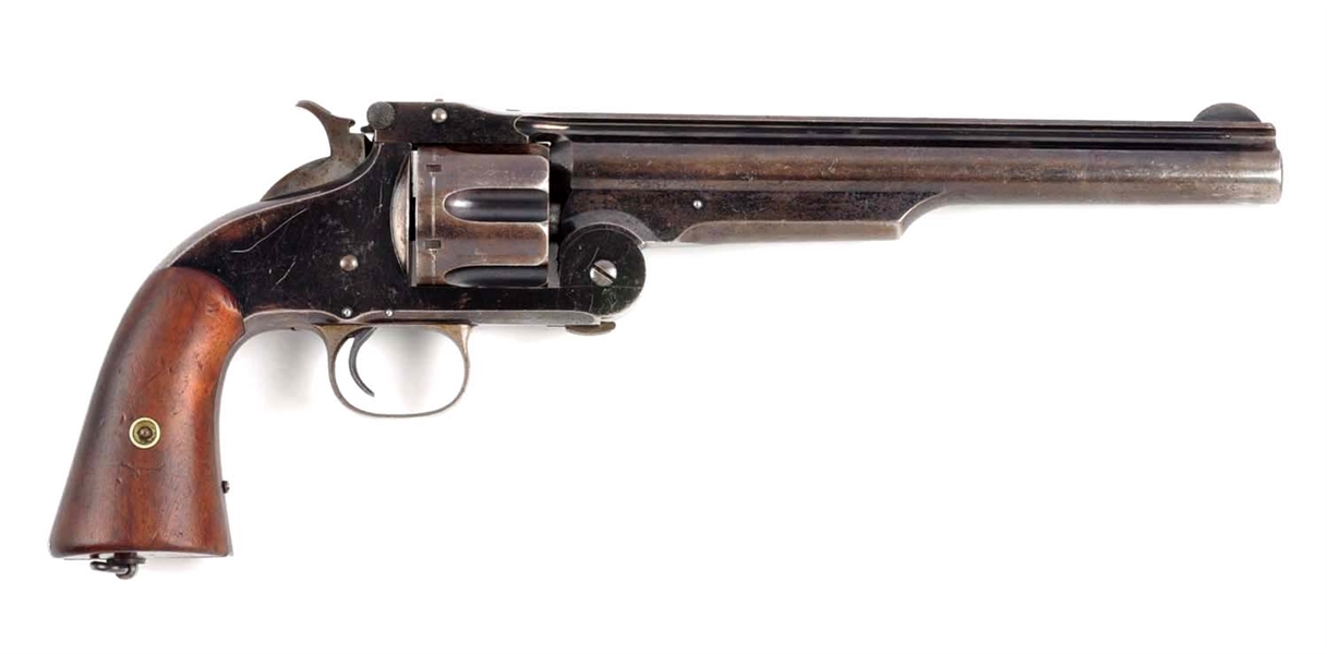 (A) FINE BLUED SMITH & WESSON OLD MODEL RUSSIAN REVOLVER.