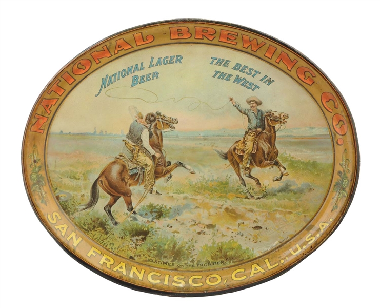 NATIONAL BREWING CO. ADVERTISING SERVING TRAY