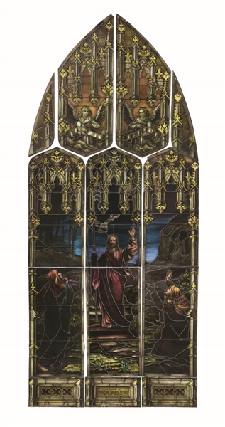 STAINED GLASS WINDOWS DEPICTING THE RESURRECTION. 