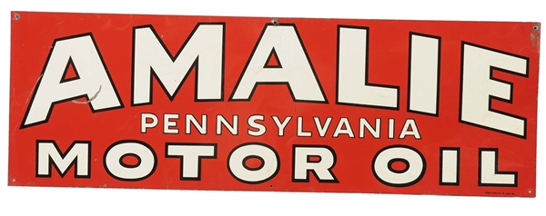 AMALIE PENNSYLVANIA MOTOR OIL TIN SIGN.               