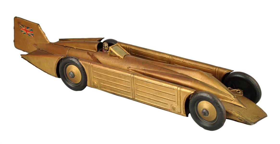 GERMAN GUNTHERMAN TIN LITHO GOLDEN ARRROW RACE CAR