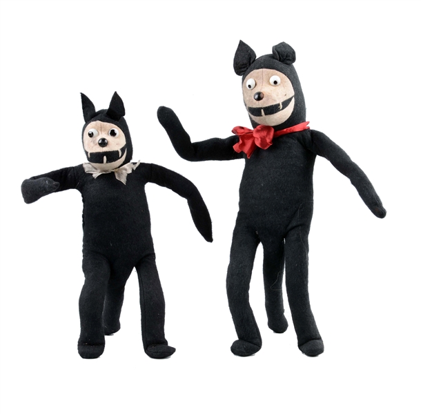 LOT OF 2: ENGLISH CHAD VALLEY FELIX THE CAT DOLLS.