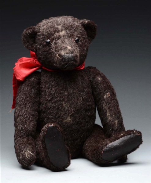 23” BLACK ENGLISH TEDDY BEAR.                     