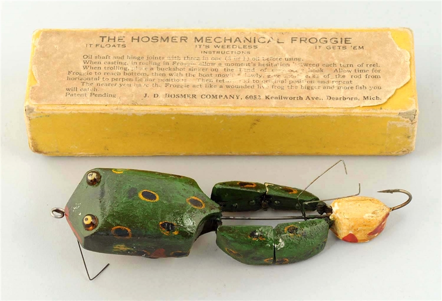 HOSMER MECHANICAL FROGGIE WITH ORIGINAL BOX.