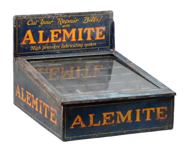 TIN ALEMITE GREASE FITTING DISPLAY.             