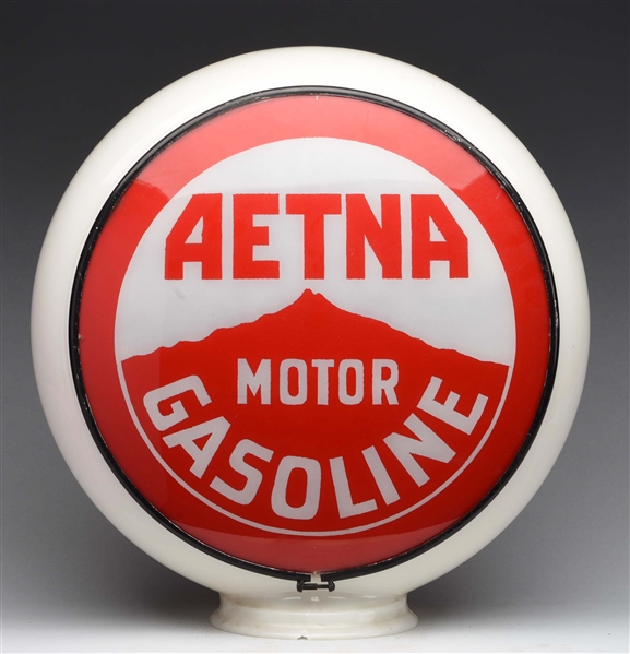 AETNA MOTOR GASOLINE 13-1/2" GLOBE LENSES.                                                 