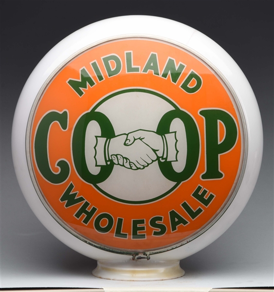 MIDLAND COOP W/ HANDS SHAKING GILL GLOBE LENSES.                                                  