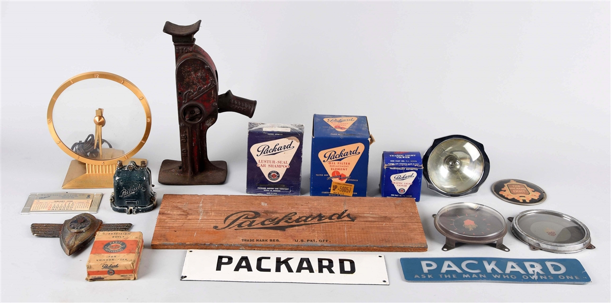 LARGE LOT OF PACKARD ITEMS.                                                  