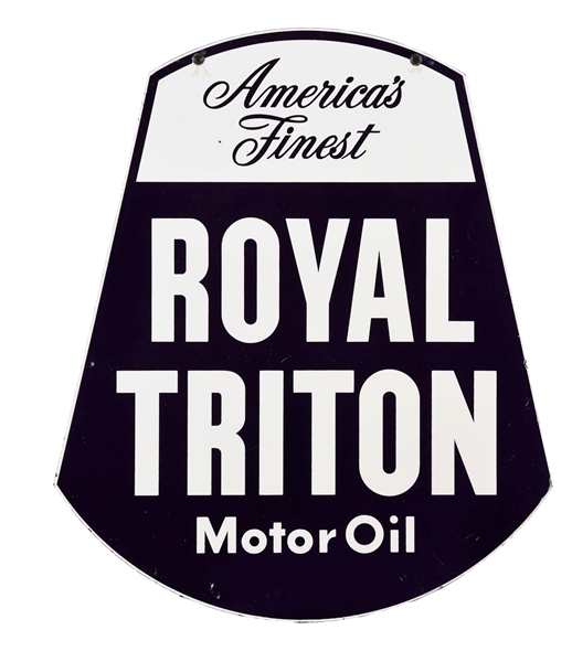ROYAL TRITON MOTOR OIL PORCELAIN SIGN.