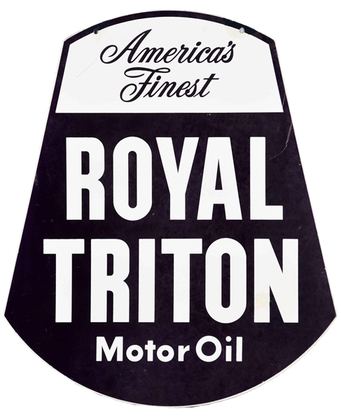 ROYAL TRITON MOTOR OIL PORCELAIN SIGN.