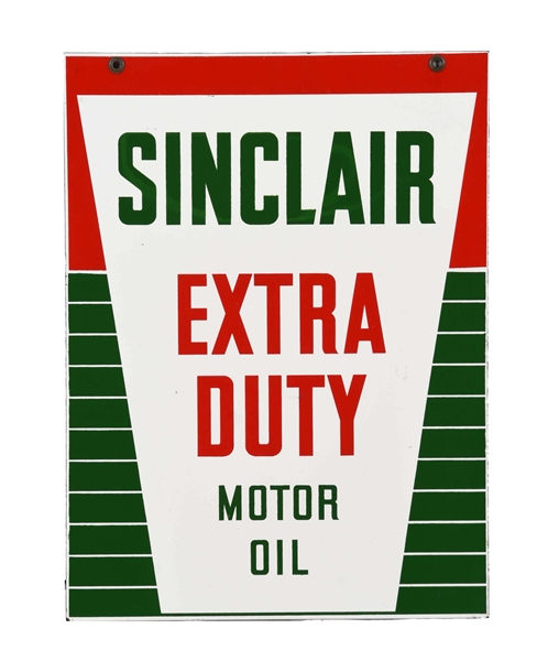 SINCLAIR EXTRA DUTY MOTOR OIL PORCELAIN SIGN.
