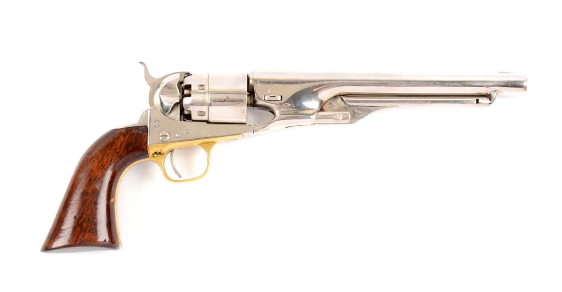 (A) CASED COLT MODEL 1860 ARMY REVOLVER WITH SHOULDER STOCK AND ACCESSORIES.