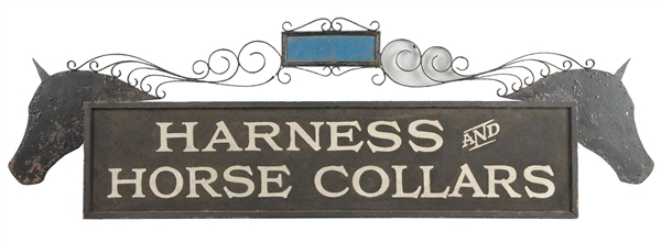 HARNESS & HORSE COLLARS WOODEN TRADE SIGN