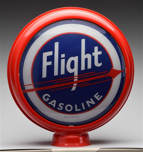 FLIGHT GASOLINE (RED) 15" GLOBE LENSES.                                                  