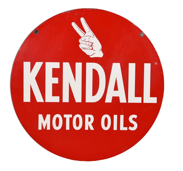 KENDALL MOTOR OIL TIN SIGN.                                                  