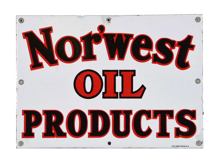 NORWEST OIL PRODUCTS SSP SIGN.                                                  