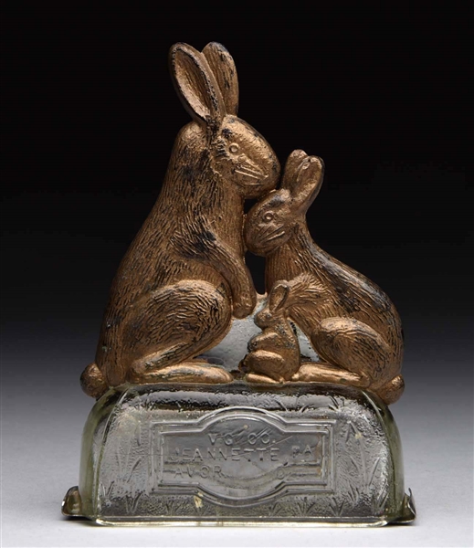 RABBIT FAMILY CANDY CONTAINER.                    