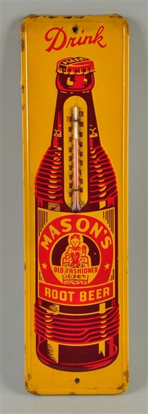 MASONS ROOT BEER THERMOMETER SIGN.