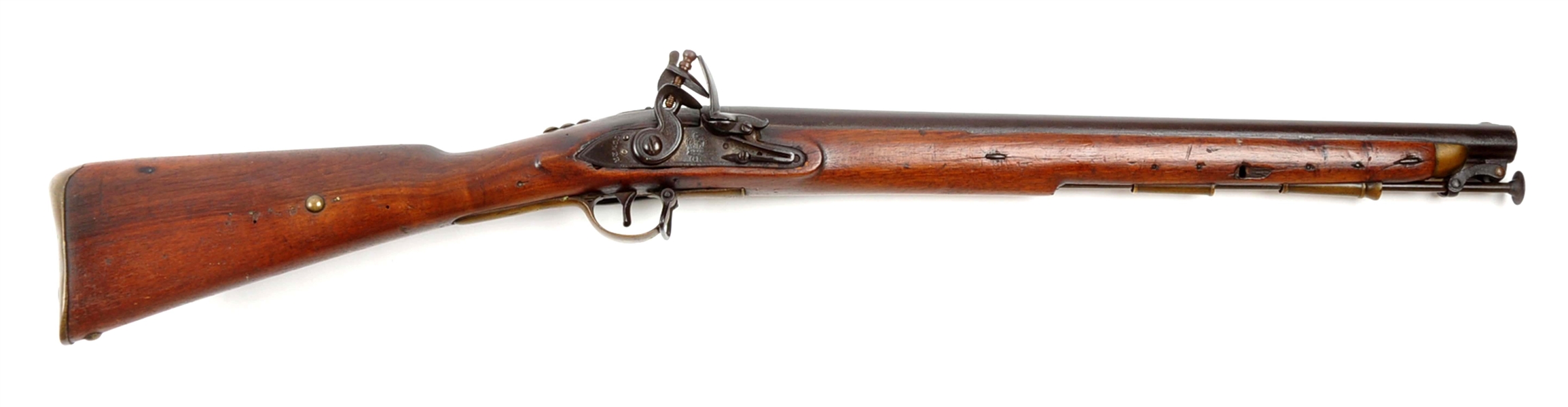 (A) LATE PRODUCTION FLINTLOCK PAGET CARBINE.