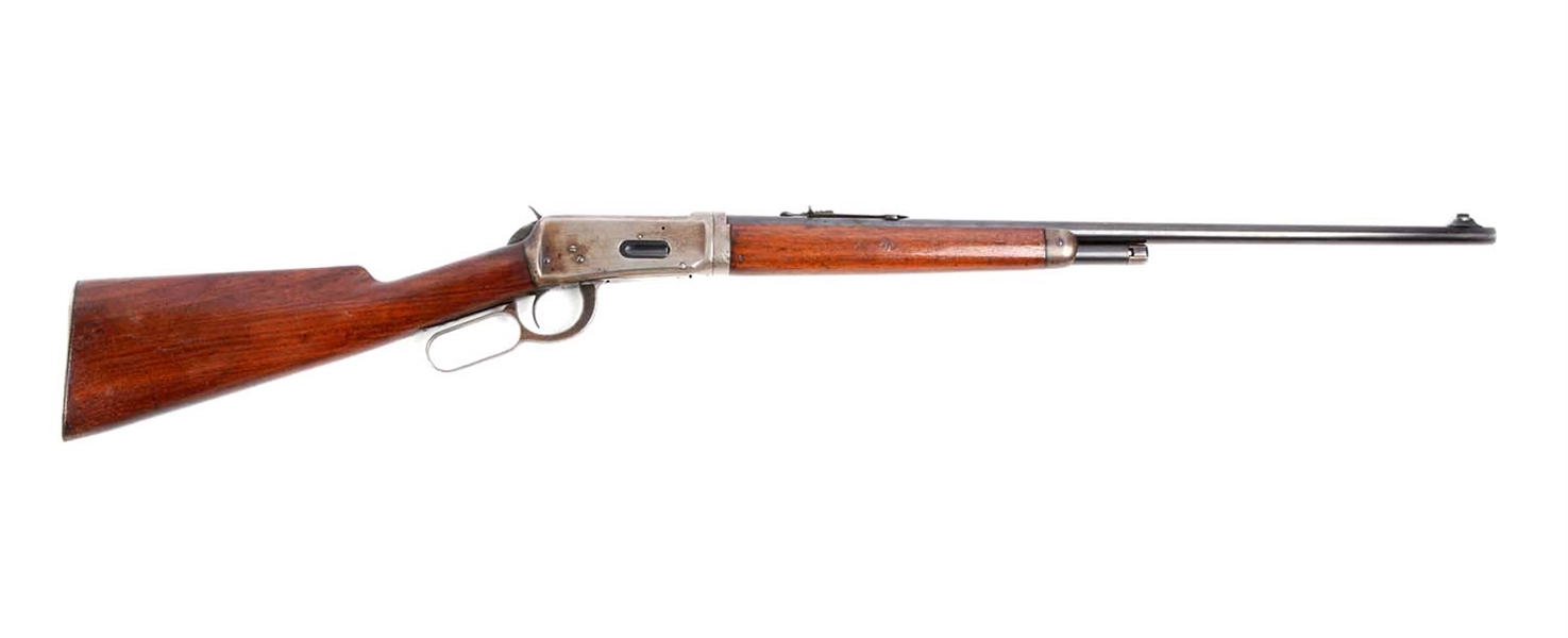 (C) WINCHESTER MODEL 55 LEVER ACTION RIFLE.