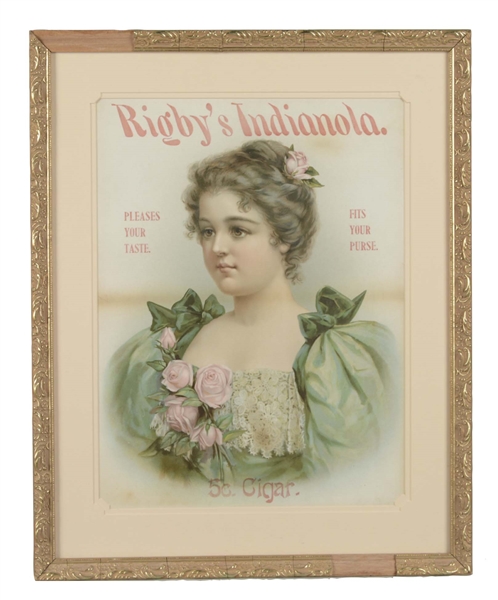 RIGBY INDIANOLA CIGAR LITHOGRAPH