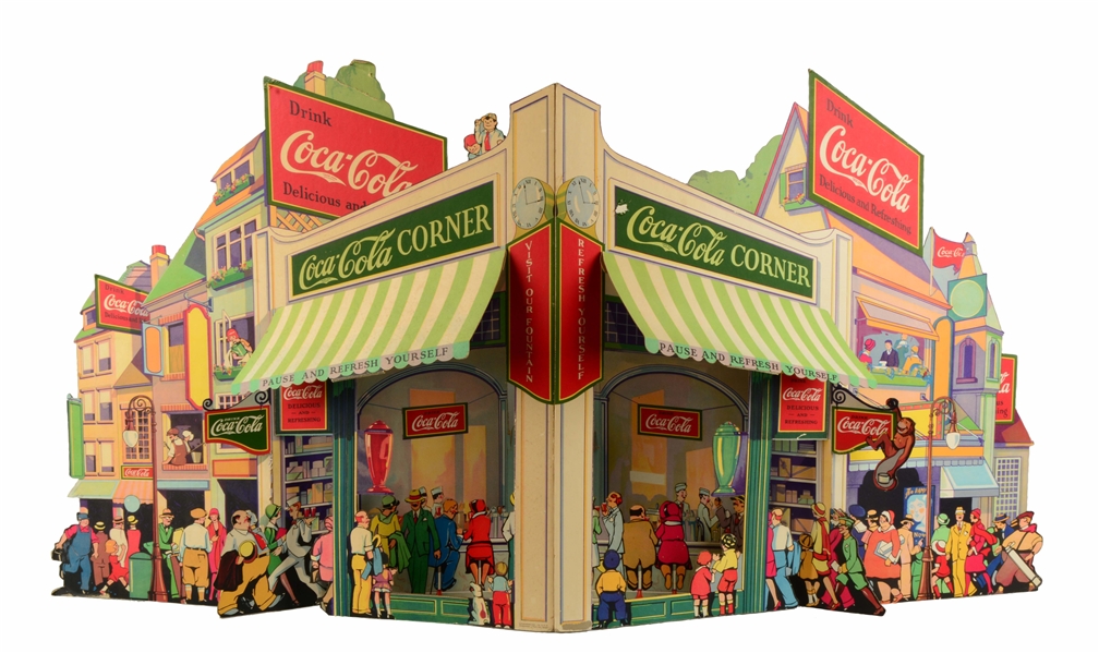 1929 COCA-COLA CORNER STORE DISPLAY.