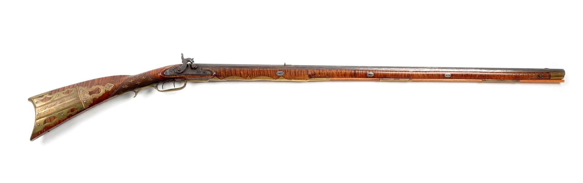 (A) FULL STOCK BERKS COUNTY PERCUSSION LONG RIFLE.