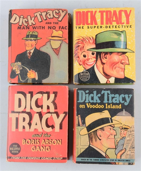 LOT OF 4: DICK TRACY BIG LITTLE BOOKS.