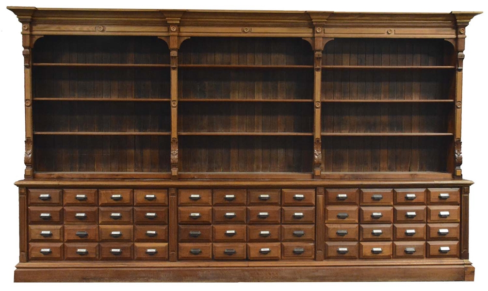 APOTHECARY CABINET AND SHELVES