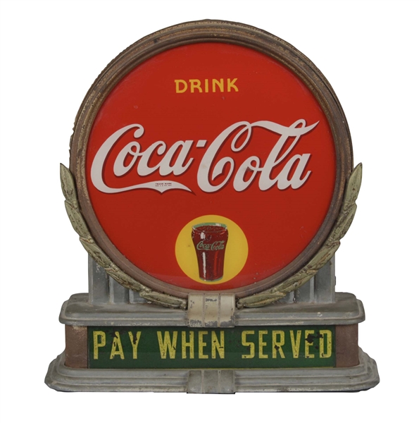REVERSE GLASS LIGHTED COCA COLA SIGN