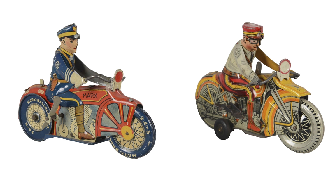 LOT OF 2: MARX MOTORCYCLE TOYS