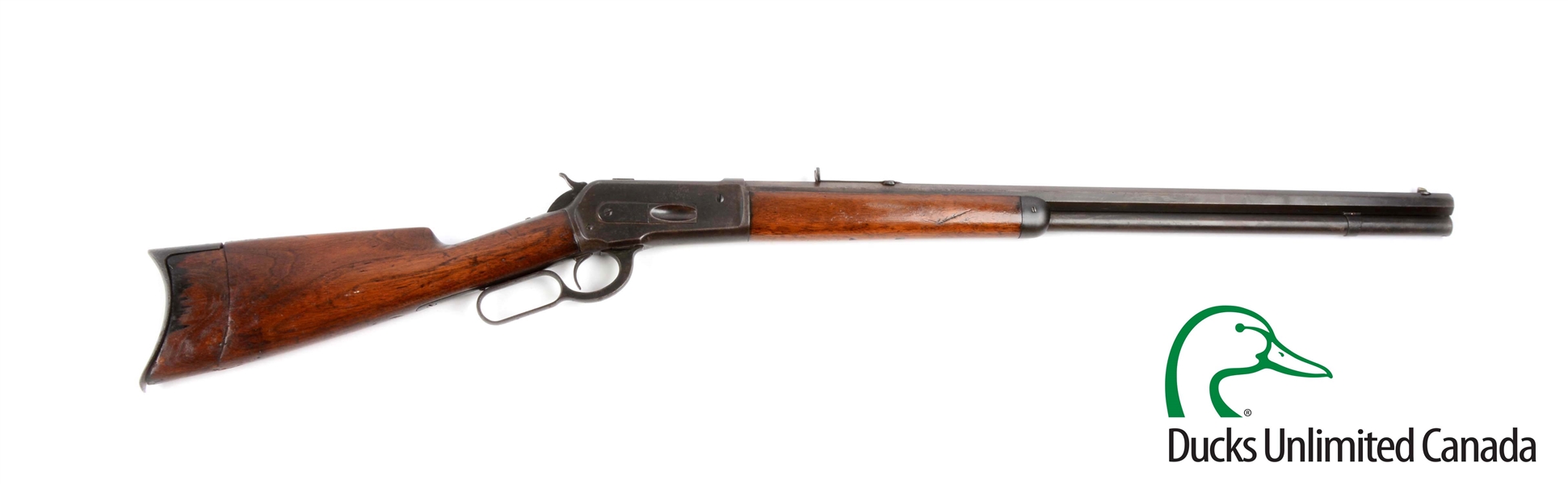 (A)  WINCHESTER MODEL 1886 LEVER ACTION RIFLE.
