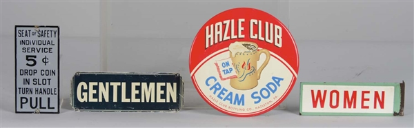 LOT OF 4: SMALL ADVERTISING SIGNS