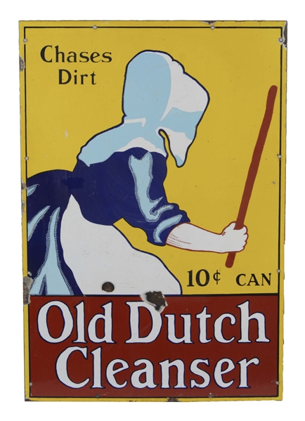 OLD DUTCH CLEANSER PORCELAIN ADVERTISEMENT SIGN