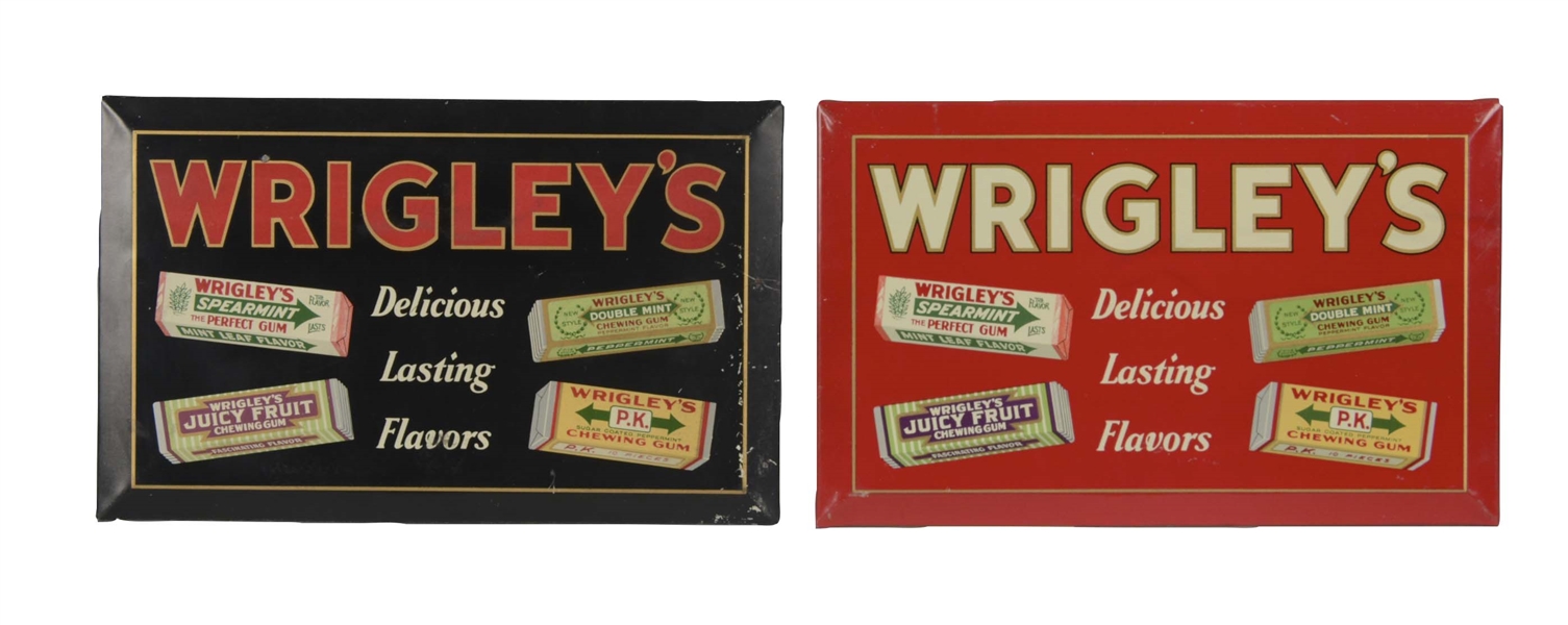 LOT OF 2: WRIGLEYS CHEWING GUM SIGNS