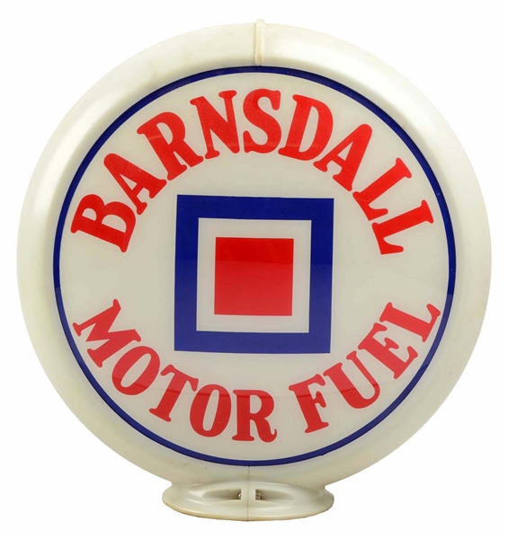 BARNSDALL MOTOR FUEL 13-1/2" GLOBE LENSES.