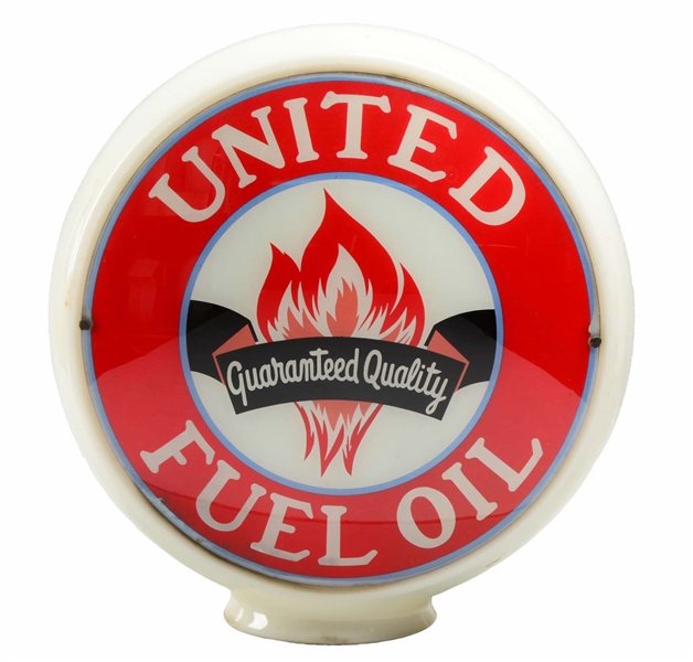 UNITED FUEL OIL 13-1/2" SINGLE GLOBE LENS.