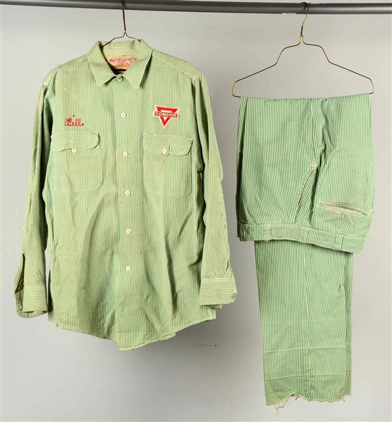 CONOCO (GREEN STRIPED) ATTENDANTS SHIRT & PANTS 