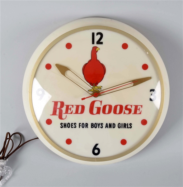 RED GOOSE SHOES FOR BOYS & GIRLS LIGHTED CLOCK.