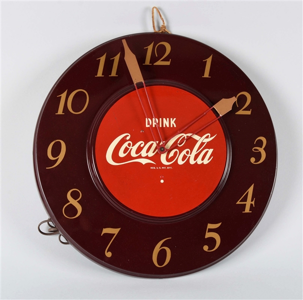 DRINK COCA-COLA ROUND ELECTRIC CLOCK.