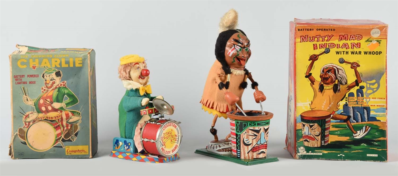 LOT OF 2: JAPANESE DRUMMING TOYS.